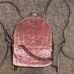Victoria's Secret Blush Quilted Backpack with Chain